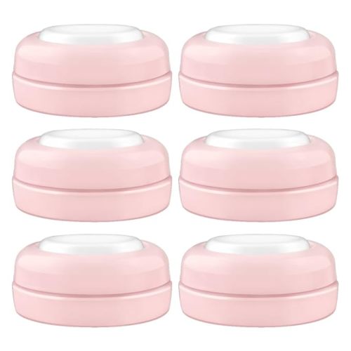 Maymom Screw Lids Aka Travel Caps with Rewritable Sealing Disc Compatible with Avent, Maymom Wide Mouth Bottles; Cap Replace Avent Natural Bottle Sealing Ring and Sealing Disc, 6pcs. (Pink)