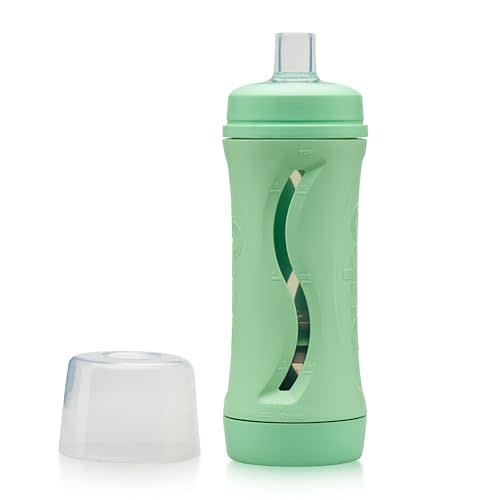 Subo Baby Food Bottle | No Mess Baby Toddler Self Feeder | Squeeze Free Design for Purees, Smoothies, Yogurt, Oatmeal, or Thickened Liquids | Reusable Silicone Washable Cup (Mint)