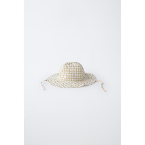 GINGHAM BUCKET HAT - Light green | ZARA United States