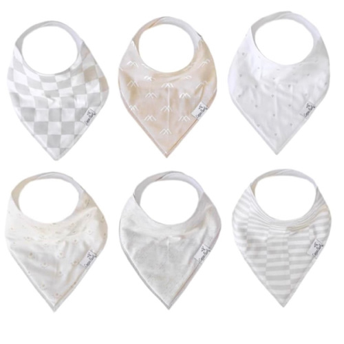 Copper Pearl 6 Pack Soft Cotton Baby Bibs for Drooling and Teething, Absorbent Drool Bibs for Baby Girl and Boy, Adjustable to Fit Newborns to Toddlers, Tons of Styles (Henry Set)