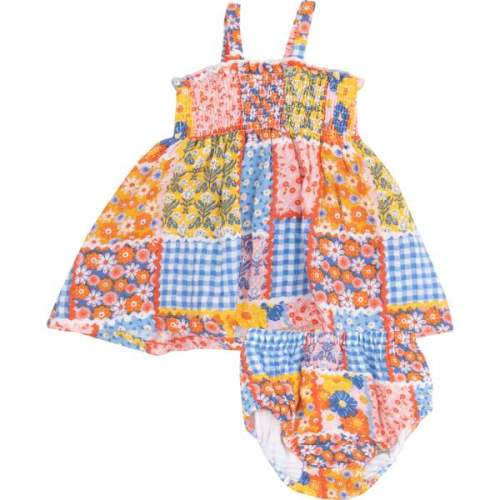Smocked Top & Bloomer, Ric Rac Patchwork - Angel Dear | Maisonette