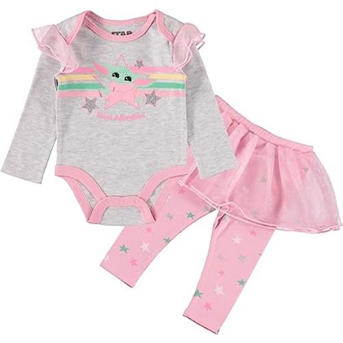 STAR WARS Baby Girls Clothing One Piece Set - Baby Yoda Baby Clothes - Baby Girl Clothes