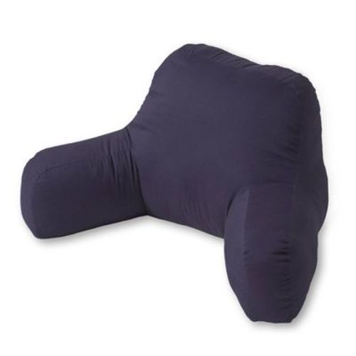 Kensington Garden Cotton Duck Bed Rest Pillow Navy: Supportive Reading & Backrest Pillow with Arms