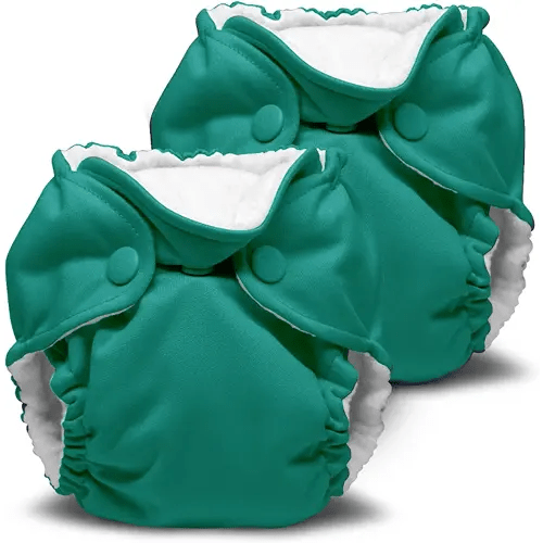 Kanga Care Lil Joey Newborn All in One AIO Cloth Diaper (2pk) Peacock 4-12lbs