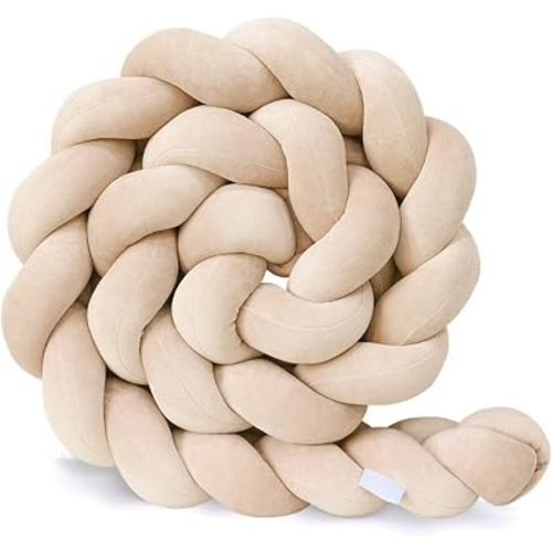 Braided Knot Pillow, Long Rope Cushion, Plush Home Decor