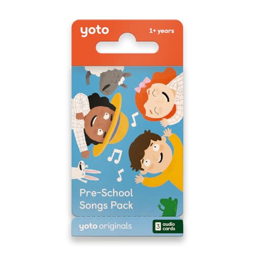 Yoto Pre-School Songs Pack - 3 Kids Audio Cards for Use with Player & Mini All-in-1 Audio Device, Screen-Free Listening with Fun Singalong Music for Playtime Parties & Travel, Ages 1+