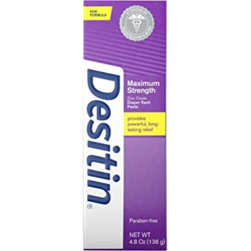 Amazon.com: Desitin Maximum Strength Baby Diaper Rash Cream with 40% Zinc Oxide for Treatment, Relief & Prevention, Hypoallergenic, Phthalate- & Paraben-Free Paste, 4.8 oz : Baby