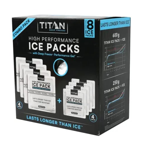 Titan High Performance Ice Packs, 8-pack | Costco
