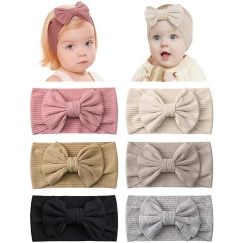 Baby Headbands, 6pcs Baby Girl Bows Headbands