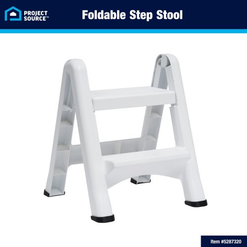 Project Source 2 -Step 300-lb Capacity Plastic Foldable Step Stool