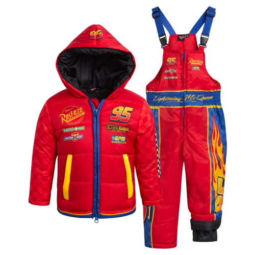 Disney Little Boys Snowsuit Set - 2 Piece Toy Story, Cars, Mickey Mouse Ski Jacket and Snow Bib (2T-7)