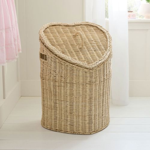 LoveShackFancy Heart Rattan Hamper (18"x25")