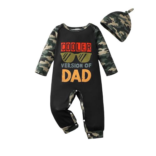 NZRVAWS Baby Boy Clothes Preemie Infant Boy Bear Outfits Jumpsuit Bodysuit Letter Print Romper