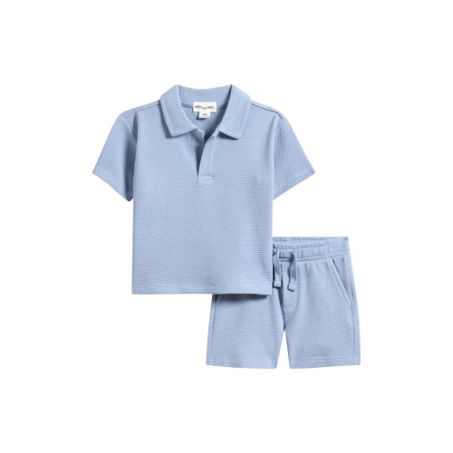 Piquè Polo & Shorts Set