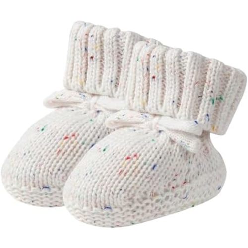 XIMEO Newborn Baby Shoes | Soft Knitted Infant Booties | Warm, Cozy & Lightweight Shoes for Boys & Girls