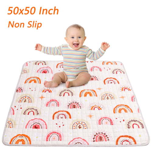 KABOER 50x50 Play Mat for Playpen, Baby Play Mats for Floor - Thicken Soft Padding, Non Slip Machine Washable, Crawling Mat for Babies & Toddlers