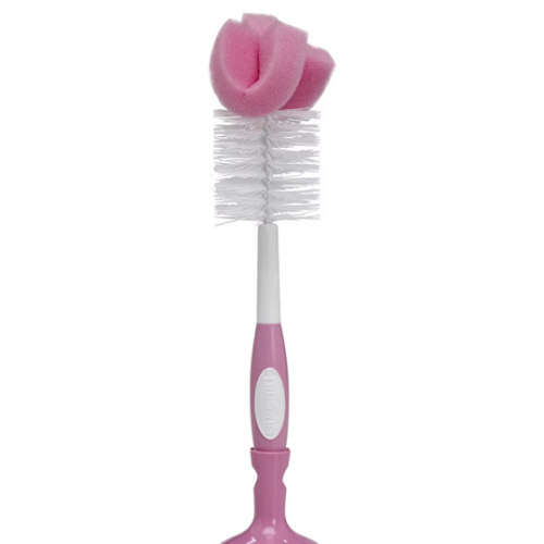 Sponge Baby Bottle Cleaning Brush Set - Pink