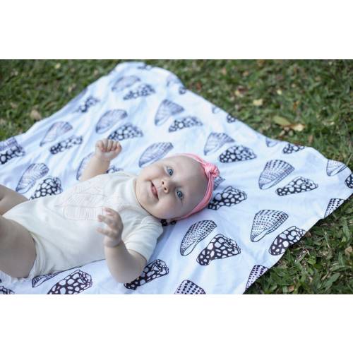Hawaiian Cone Shell Baby Blanket, Cone Shell Illustration, Tropical Baby Blanket, Multi-Use Blanket, Baby Blanket, Beach Blanket