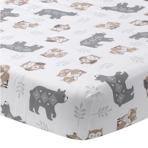 Woodland Forest Cotton Fitted Crib Sheet