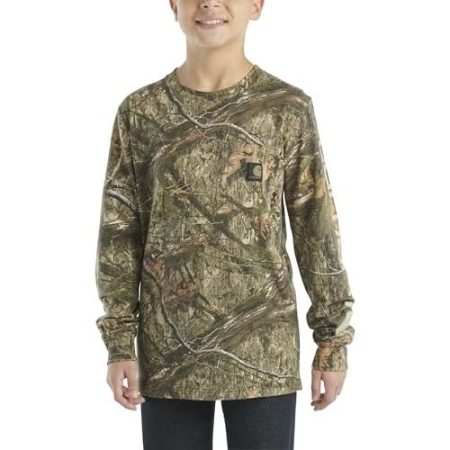Carhartt Boys Long-Sleeve Logo Sleeve Pocket T-Shirt