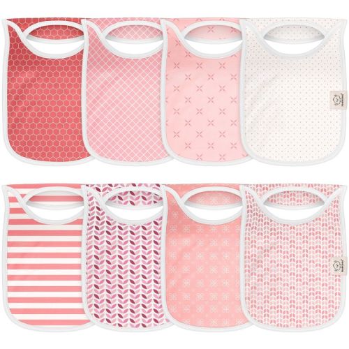 KeaBabies 8-Pack Hallo Baby Drool Bibs, Baby Bibs for Boys and Girls, Pull-on Bibs for Drooling Toddler Boy, Girl