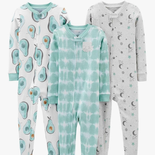 Simple Joys by Carter's baby-boys 3-pack Snug Fit Footed Cotton Pajamas
