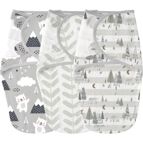 Yoofoss Baby Swaddles for Newborns 100% Organic Cotton, Adjustable Swaddle Sleep Sack 3-6 Months Newborn Swaddle Sack, Breathable Soft(Medium)