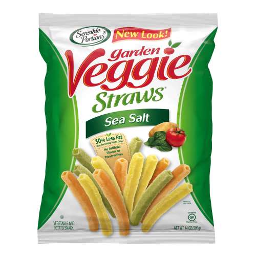 Sensible Portions Garden Veggie Straws Sea Salt - Vegetable Snack with Natural Ingredients, 14 Oz
