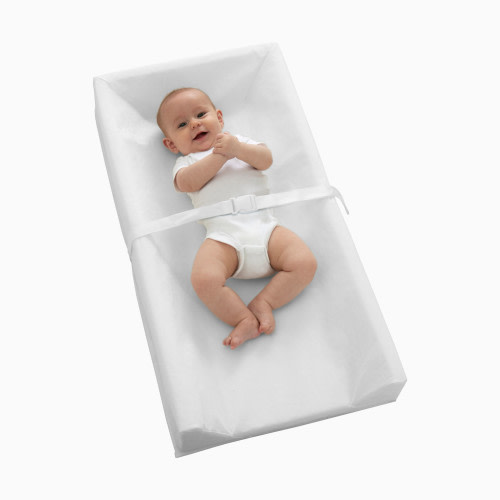 Soybean Comfort 3-Sided Contoured Diaper Changing Pad - White Peva