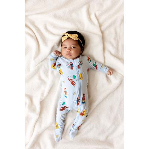 Zippered Footie in Curious George