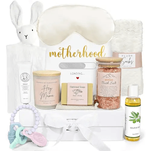 New Mom Gifts, 11PCS New Mom Care Package After Baby, Baby Shower Gifts for Mommy To Be, Gift For Expecting Mother, Pregnancy Gift Basket Essentials, First Time Mothers Day Birthday Gifts for Women