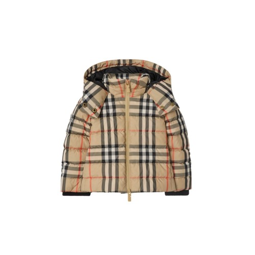 Check Hooded Puffer Jacket, 6M- Only a few left