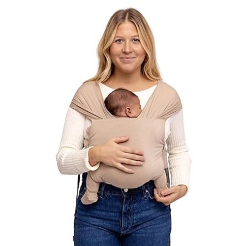 WildBird - Aerial Buckle Wrap - 0-6 Months - Large (L-4XL) Desrt Lark - Newborn Baby Carrier - Front Carry - Soft Fabric, Straps, Head Support, Padded Waist Belt - Baby Essentials - New Mom Gifts