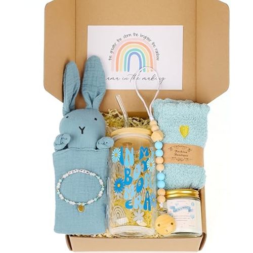 PANYUXUT Boy Mom Gifts for New Moms, New Mommy Essentials, Pregnancy Gifts for Expecting Mama for First Time, Moms Care Package After Baby (Boy Mama)
