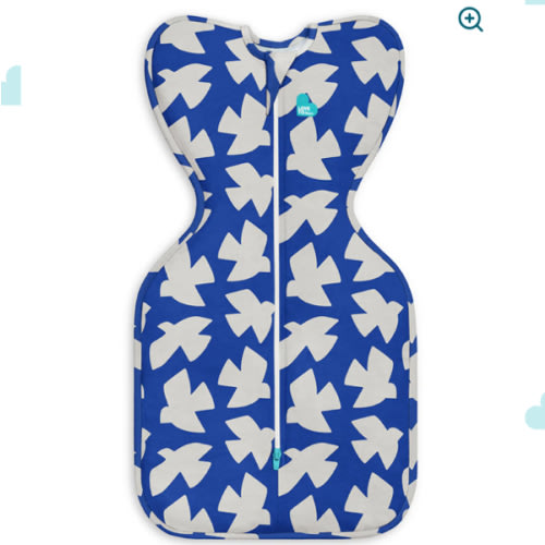 Swaddle Up™ 1.0 TOG Cotton Cobalt Paperbirds