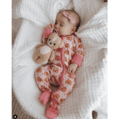 Pink Goldendoodle Zipper Romper – In my Jammers