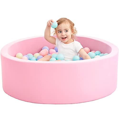 Foam Ball Pit for Toddlers, 35 Inch Baby Ball Pit Soft Round and Easy to Set or Clean, Baby Playpen Ball Pool is Ideal Gift for Kids-Balls NOT Included