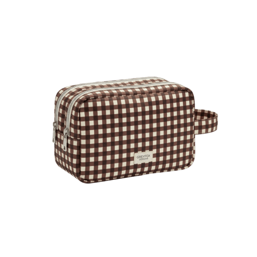 Wipe Pouch - Espresso Gingham – Greyfox Designs
