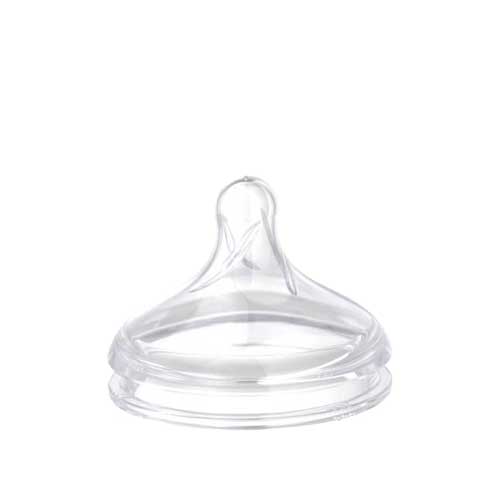 Wide Neck Silicone Nipple Stage 2 for 8oz Baby Bottles - 1pc