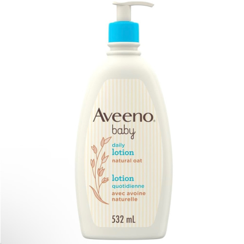 Aveeno Baby Lotion Daily Moisturizing - Natural Oat Formula for Sensitive Skin, 532mL - Gentle, Fragrance-Free Protection Body Lotion with up to 24-Hour hydration - Pediatrician-Recommended Brand
