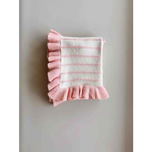 Raised Stripe Frill Blanket | Sweetpea
