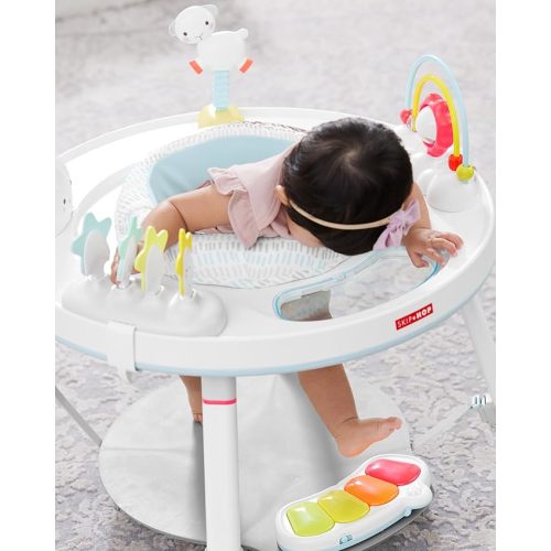 Skip Hop Baby Activity Center: Interactive Play Center with 3-Stage Grow-with-Me Functionality, 4mo+, Silver Lining Cloud