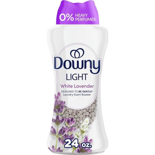 Downy Light Laundry Scent Booster Beads, White Lavender Scent, 24.0 OZ, In-wash fabric beads designed to be gentle with a light boost of scent, No Heavy Perfumes