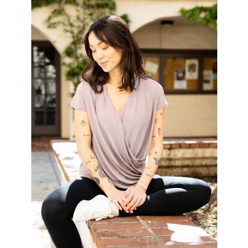 Bamboo Draped Nursing Top | Lilac Stone