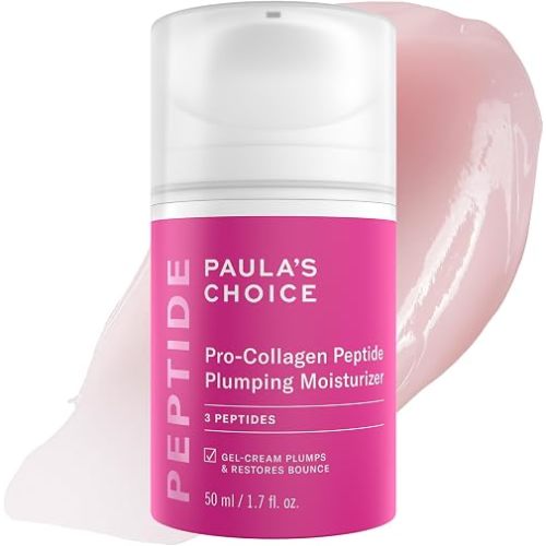 Paula's Choice Pro-Collagen Peptide Plumping Face Moisturizer, Daily Gel Face Cream for Deep Lightweight Hydration, Wrinkles & Loss of Firmness, Fragrance-Free, 1.7 Fl Oz