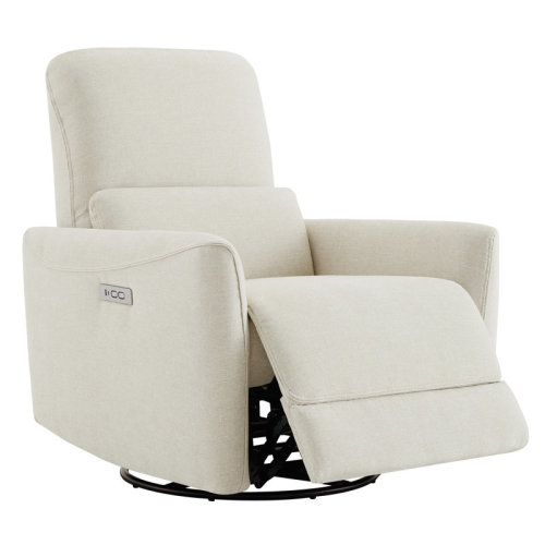 Latitude Run® Mikkel Upholstered Swivel Power Recliner & Reviews | Wayfair