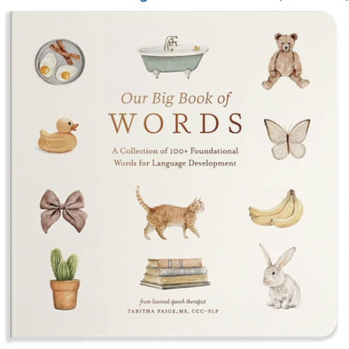 Our Big Book of First Words: A Collection of 100+ Foundational Words for Language Development (Tabitha Paige Children's Book Series)