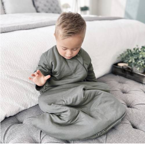 Sage Sage Green 1.0 TOG Bamboo Viscose Long Sleeve Sleep Sack | günamüna