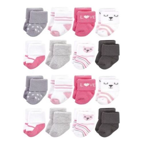 Hudson Baby Cotton Rich Baby Terry Socks 16-Pack