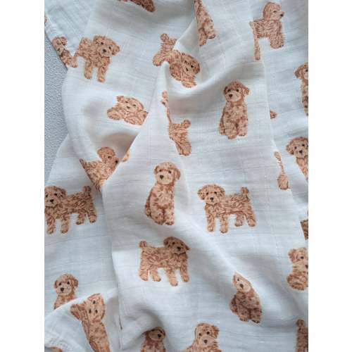 Cavapoo / Cavachon Dog Muslin Large Swaddle